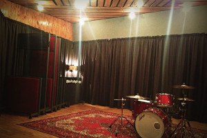 Acoustic curtains at Livingston Studio 1