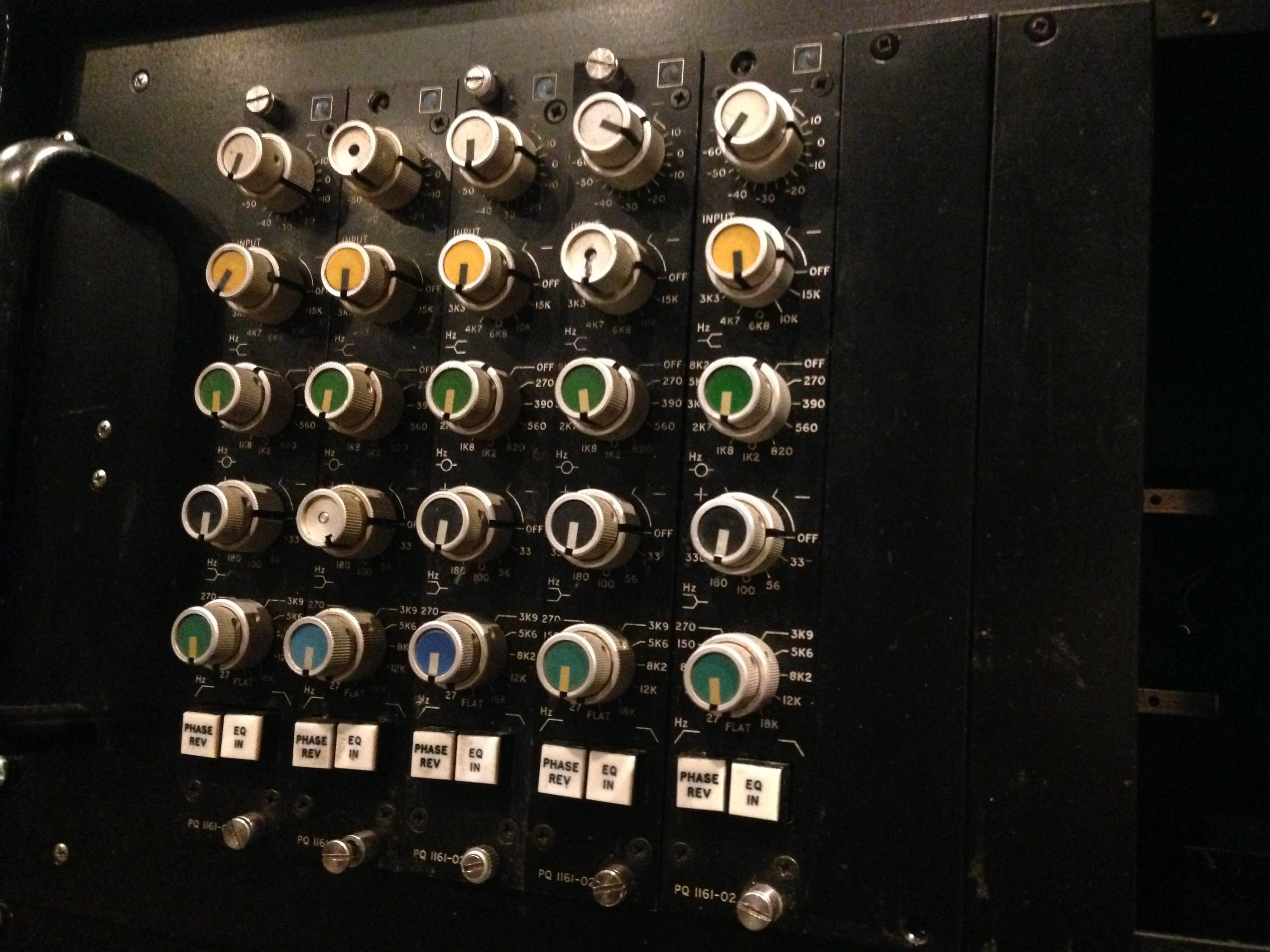 5 Calrec PQ 1161-02 mic preamps and EQs.